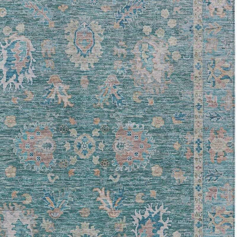 HomeRoots Floral Traditional Rectangle Outdoor Rug