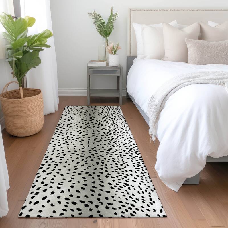 Premium Washable Super Soft Animal Print Ombre Mayfield Rug - Pearl - 2' 3" x 7' 6"