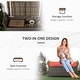 preview thumbnail 6 of 8, Outsunny 27 Gallon Patio Wicker Storage Bench, Outdoor PE Rattan Patio Furniture, Two-In-One Large Capacity Footstool