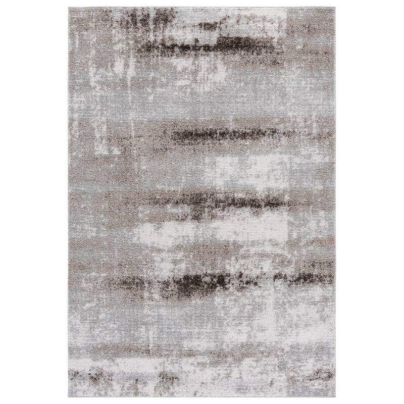 SAFAVIEH Wave Reyes Modern Rug - Ivory/Grey - 5'3" x 7'6"