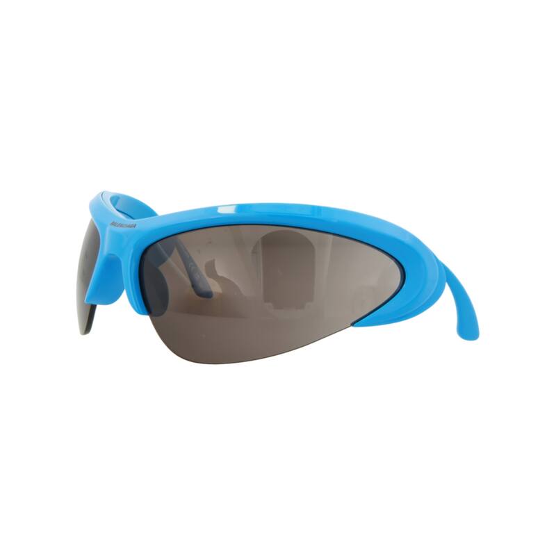 Balenciaga Shield-Frame Bio Injection Sunglasses - Light Blue Silver Grey - NS
