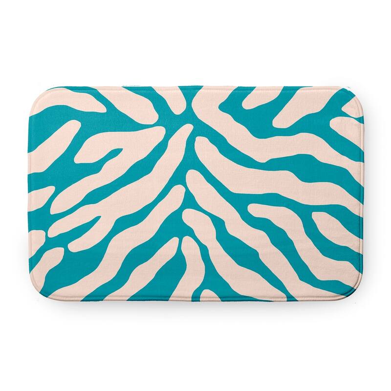 Animal Stripe Bathmat - Explorer Blue - 24" x 17"