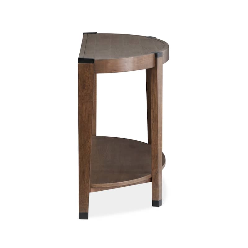 Magnussen Home Kaysen Wallaby and Matte Black Sofa Table - 56''W x 18''D x 30''H