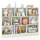 preview thumbnail 17 of 21, 41 inches Wooden Toy Storage Organizer with 10 Cubes for Classroom Daycare Nursery Kindergarten - 55" x 9.5" x 41" (L x W x H)
