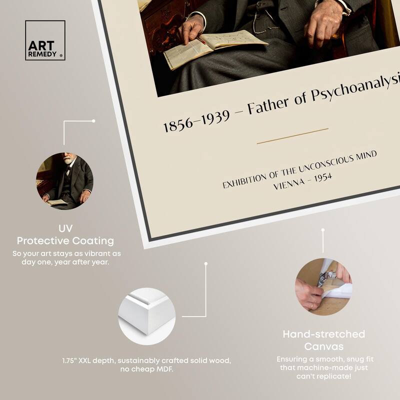 Father of Psychoanalysis Art Canvas by Art Remedy