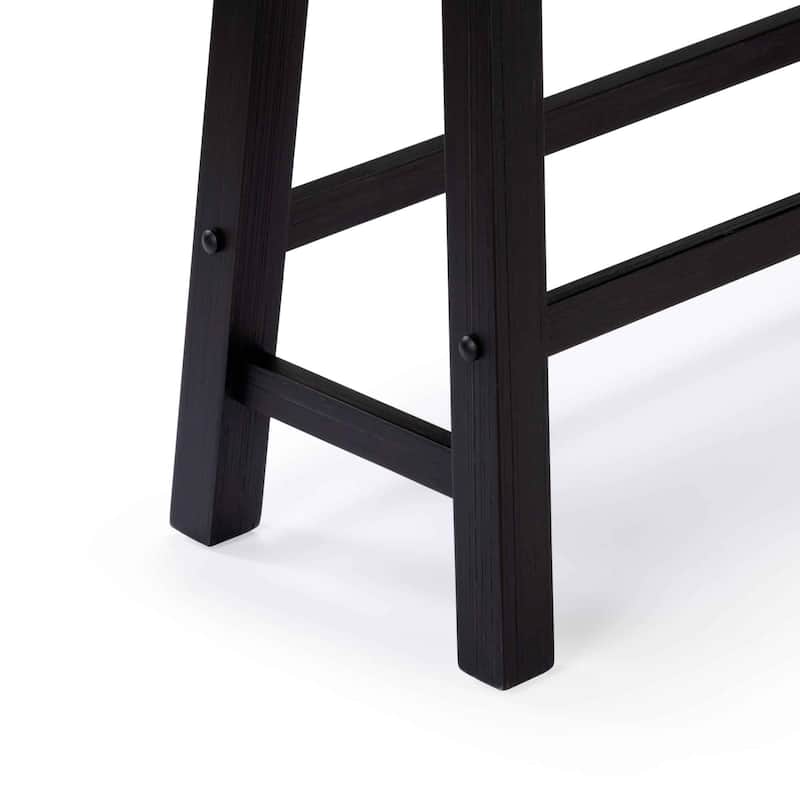 Sonoma Wood Saddle Dining Bench