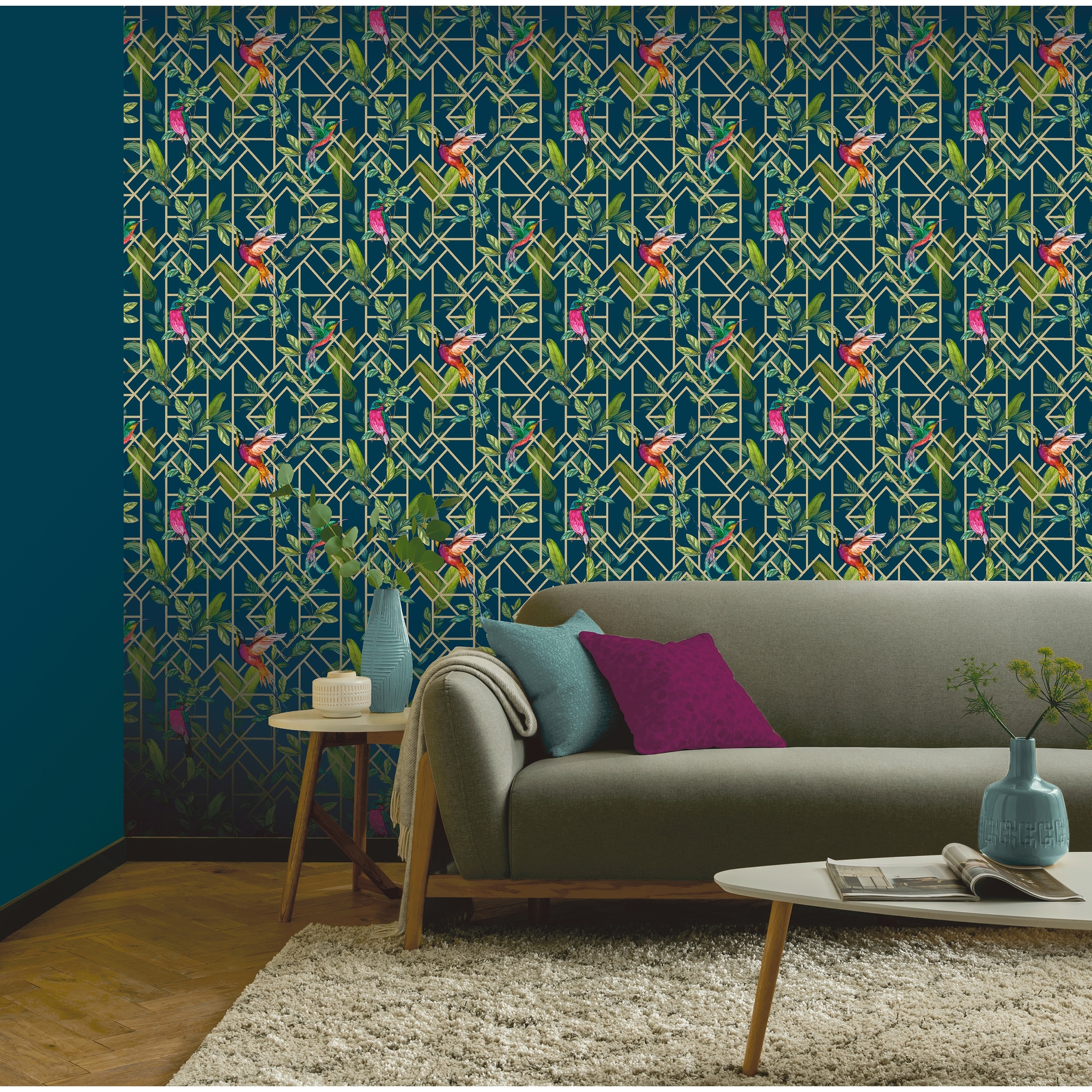Arthouse Deco Tropical Geometric Unpasted Wallpaper - On Sale - Bed Bath &  Beyond - 32820826