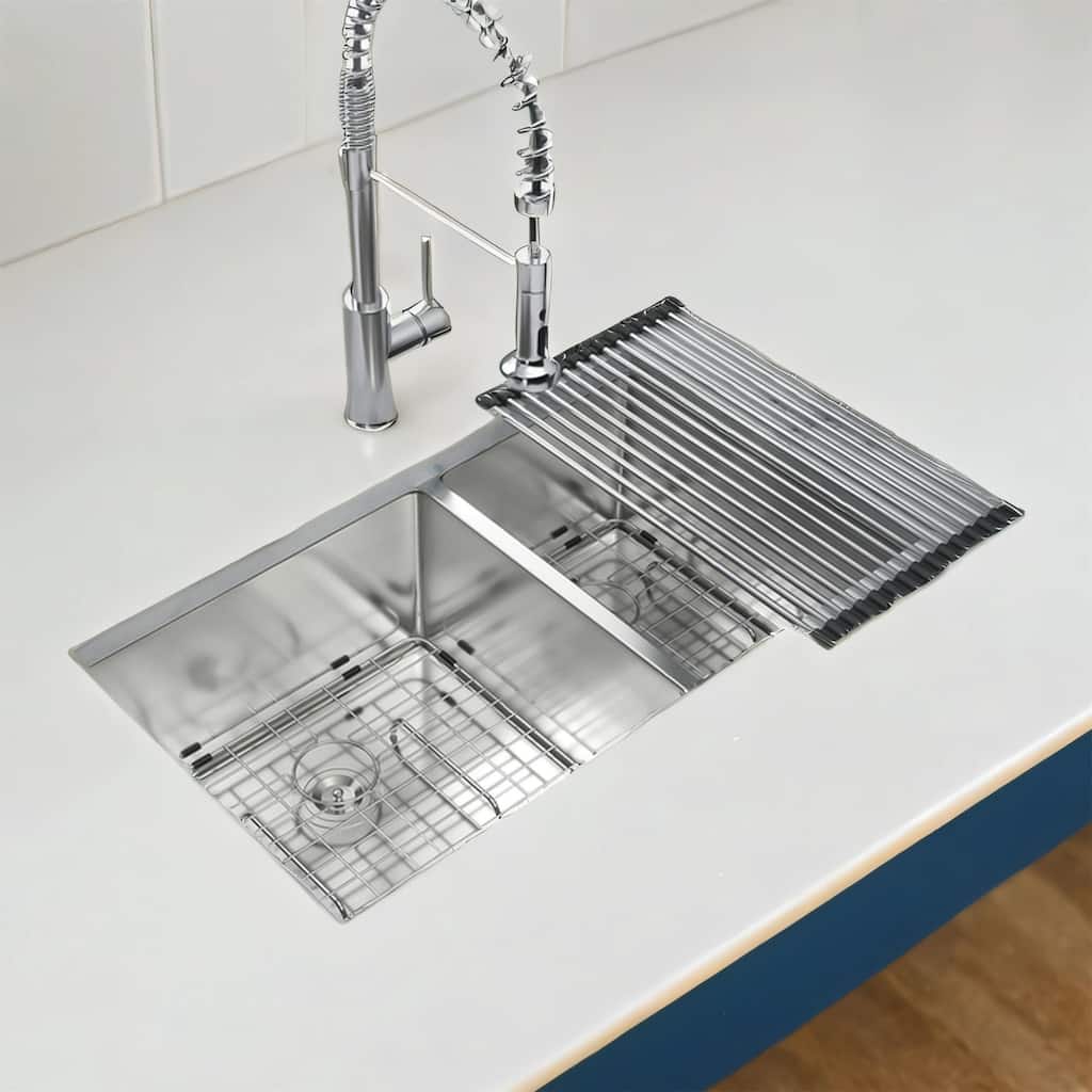 16 Gauge Stainless Steel Undermount Double Bowl Kitchen Sink
