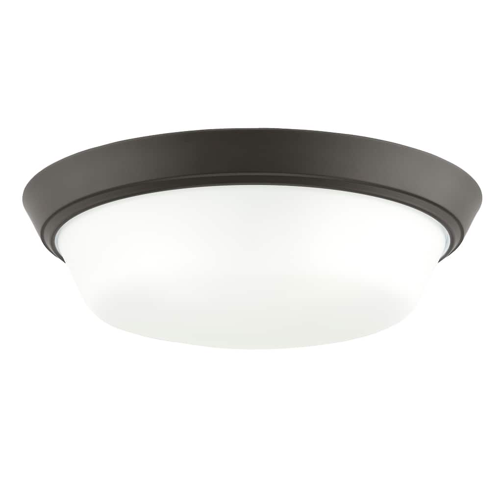 Edessa Flush Mount with Satin Etched Glass - 16