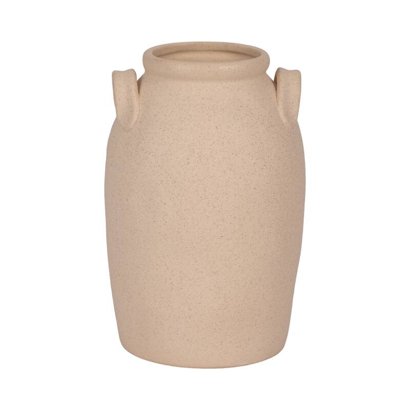 Sagebrook Home Ceramic Vase with Handles - Elegant Accent for Timeless Decor