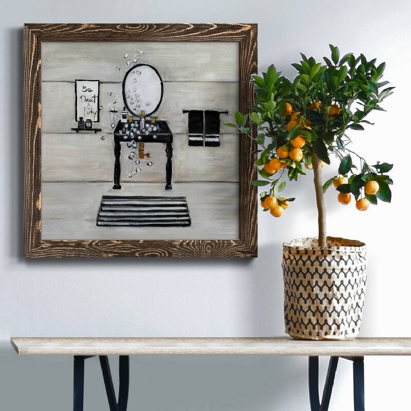 Neat and Tidy Bath-Premium Framed Canvas - Ready to Hang