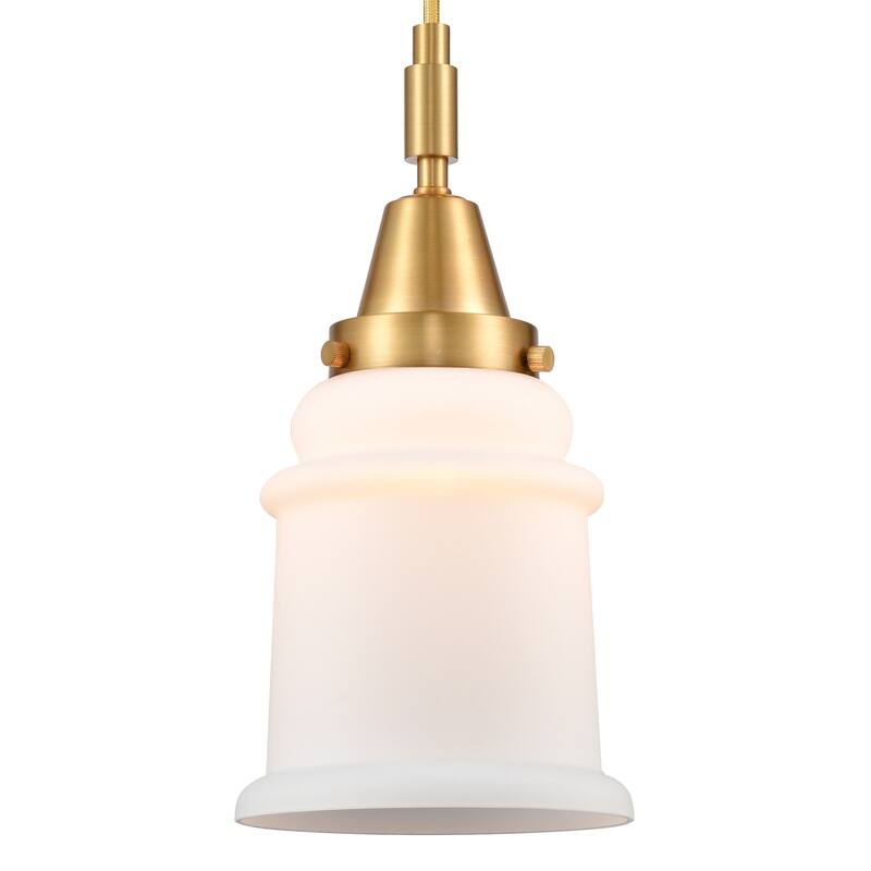 Innovations Lighting 447-1P-G181 Canton 6" Wide Mini Pendant with - Satin Gold
