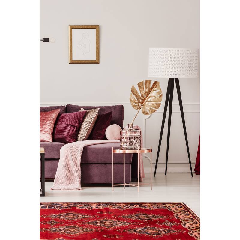 ECARPETGALLERY Hand-knotted Andelz Red Wool Rug - 5'4 x 7'6