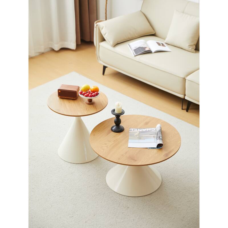 Nesting Table Coffee Table End Table Corner Table Center Table - Brown white