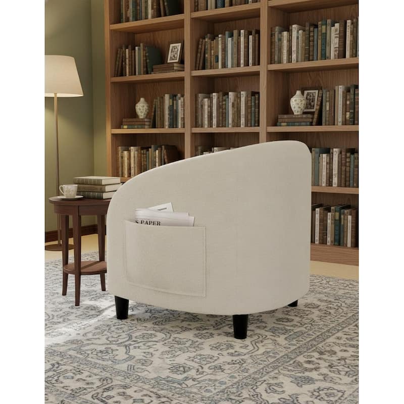 Velvet Barrel Chairs, with Soft Cushion