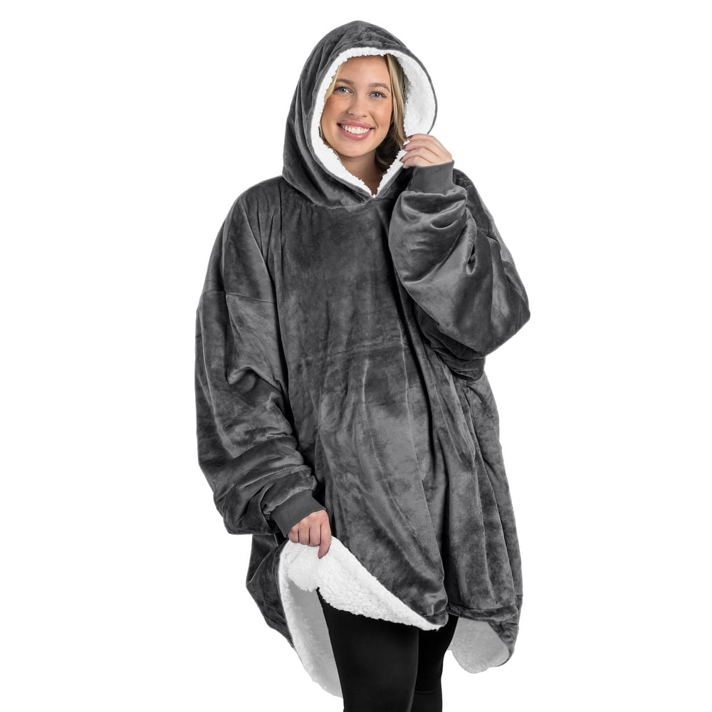 Bare Homey B-Cozy Oversized Sherpa Wearable Blanket