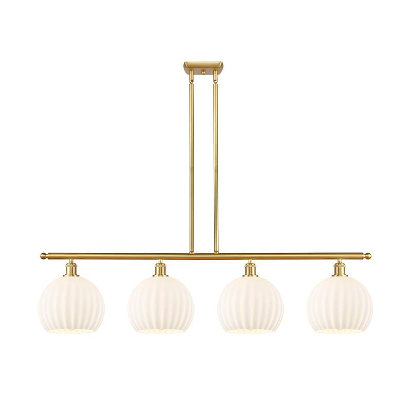 Innovations Lighting 516-4I-13-49-White Venetian-Indoor Pendant White - Satin Gold / White Venetian