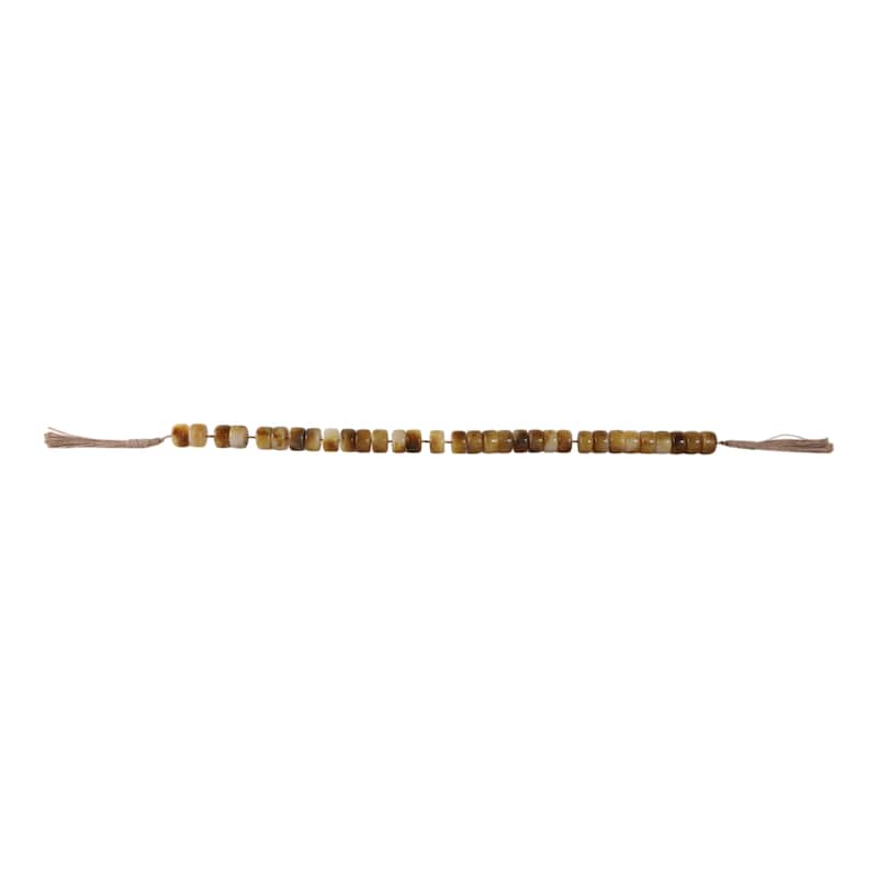 Resin Jute Decorative Beads Tassel Accents Featuring Woven Detailing
