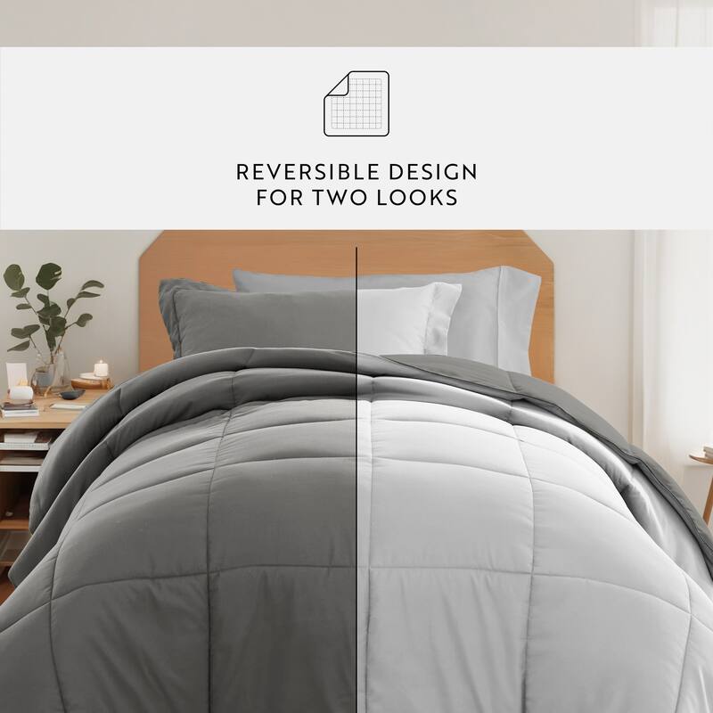 8pc Twin XL Solid Dorm Bedding Bundle