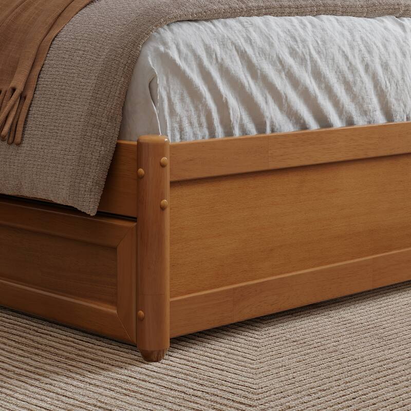 Roslyn Platform Bed with Panel Footboard and Storage Drawers