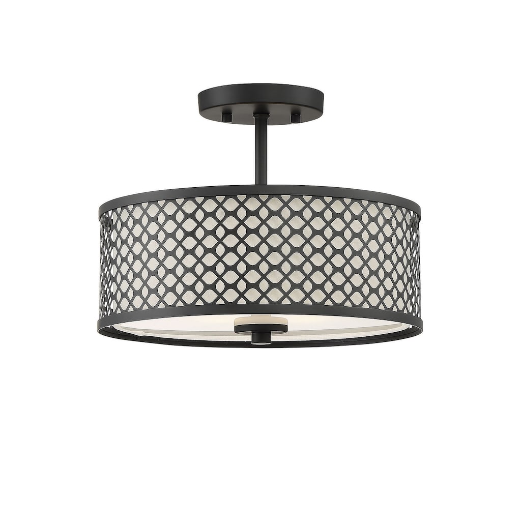 Trade Winds Hutchins Semi-Flush Mount Drum Ceiling Light
