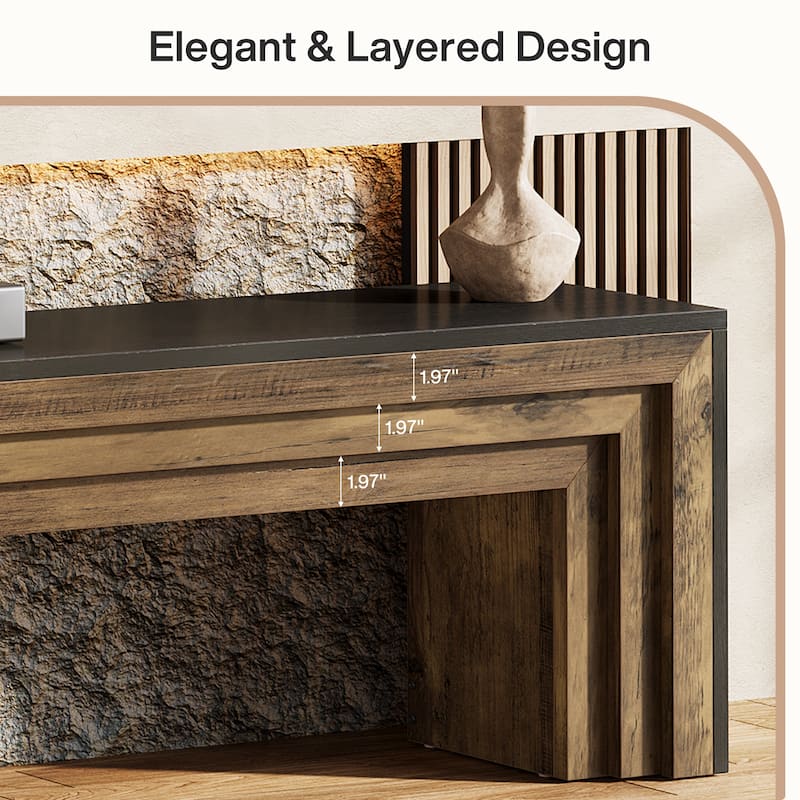 70.9" Extra Long Wooden TV Stand for 75-Inch TVs, Entertainment Center Media Console for Living Room