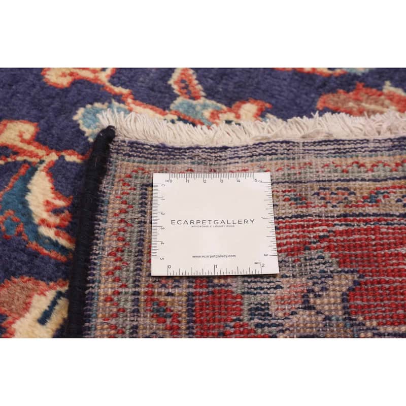 Andelz Navy, Red Rug 4'5" x 11'7" - 3'5 x 10'0
