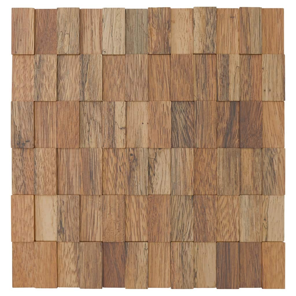 11 7/8"W x 11 7/8"H x 1/2"P Outland Wood Mosaic Wall Tile, Old Boat Wood - 11 7/8"W x 11 7/8"H x 1/2"P