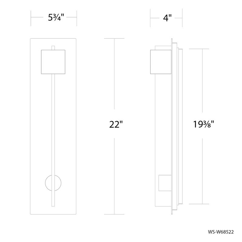 Scepter 22in LED Outdoor Wall Light 3000K in Black - 22-inch