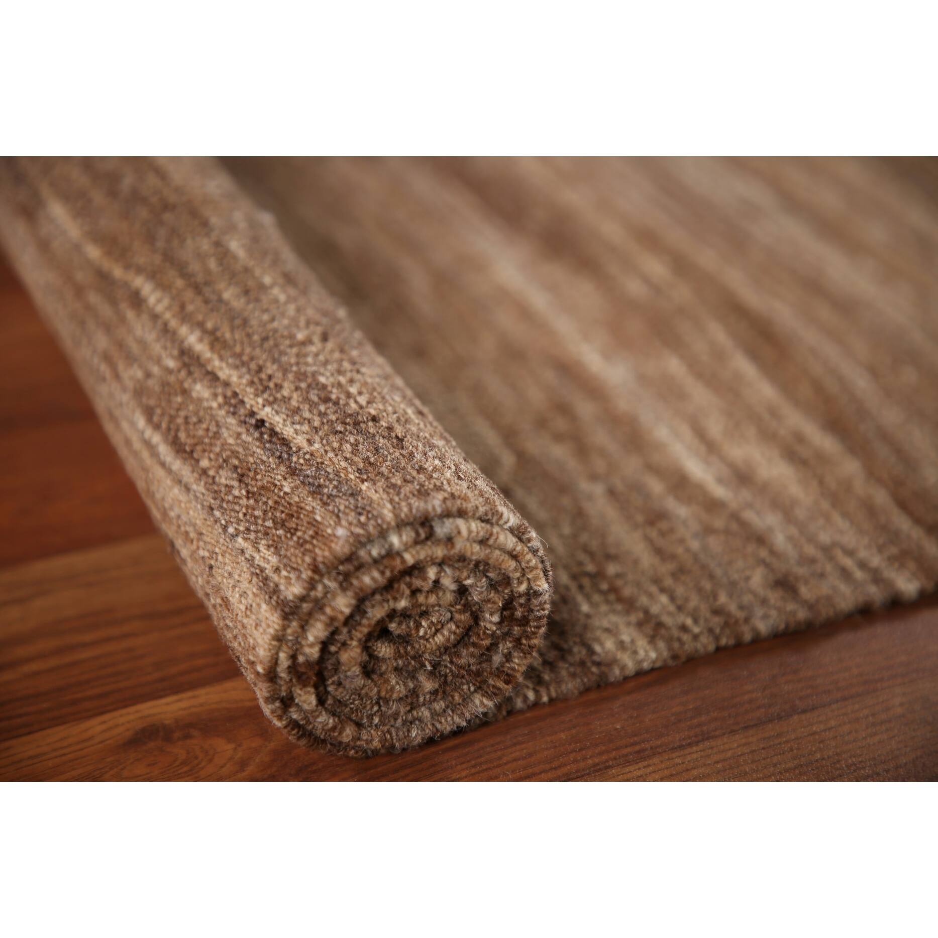 Brown Kilim Earth Tone Area Rug Flatweave Oriental Wool Carpet 5'3" x 6'7" Bed Bath