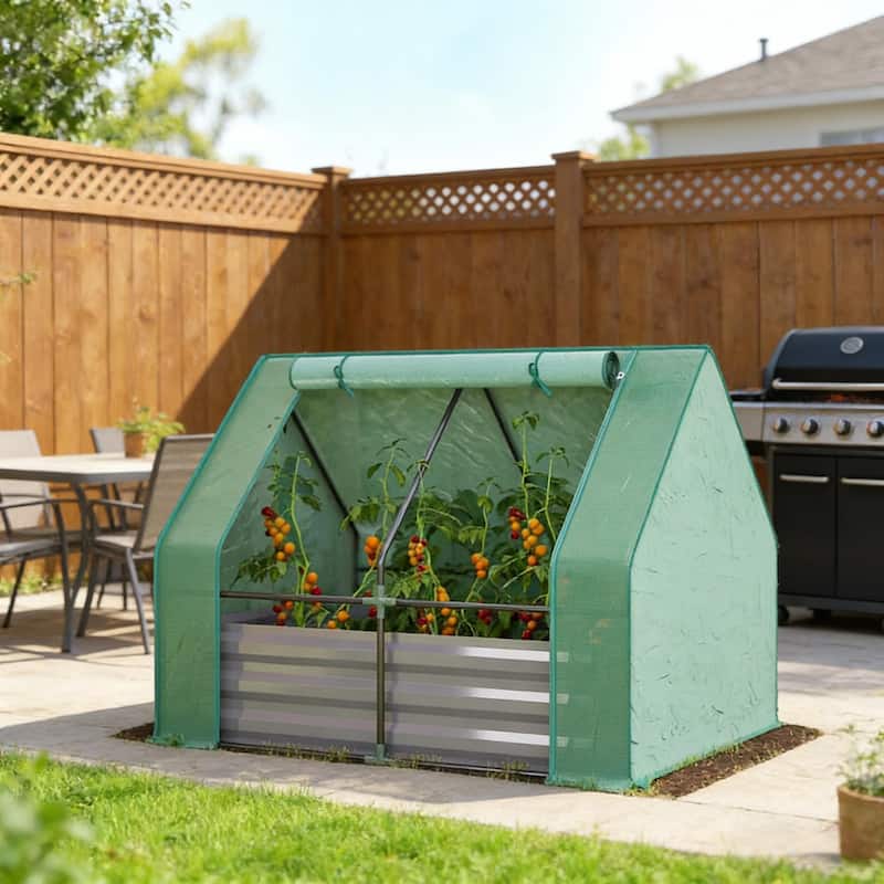 2-in-1 Raised Planter Greenhouse, Raised Garden Bed Planter Raised Bed