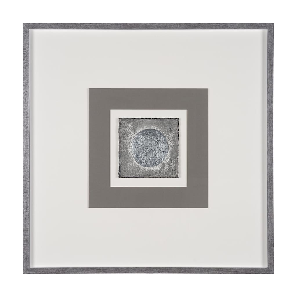 White Moon by Studio M a handmade Original Framed Artwork under Glass