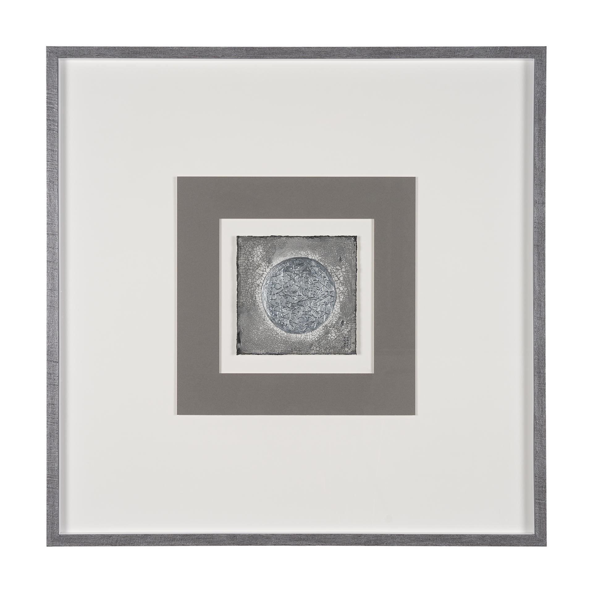 White Moon by Studio M a handmade Original Framed Artwork under Glass