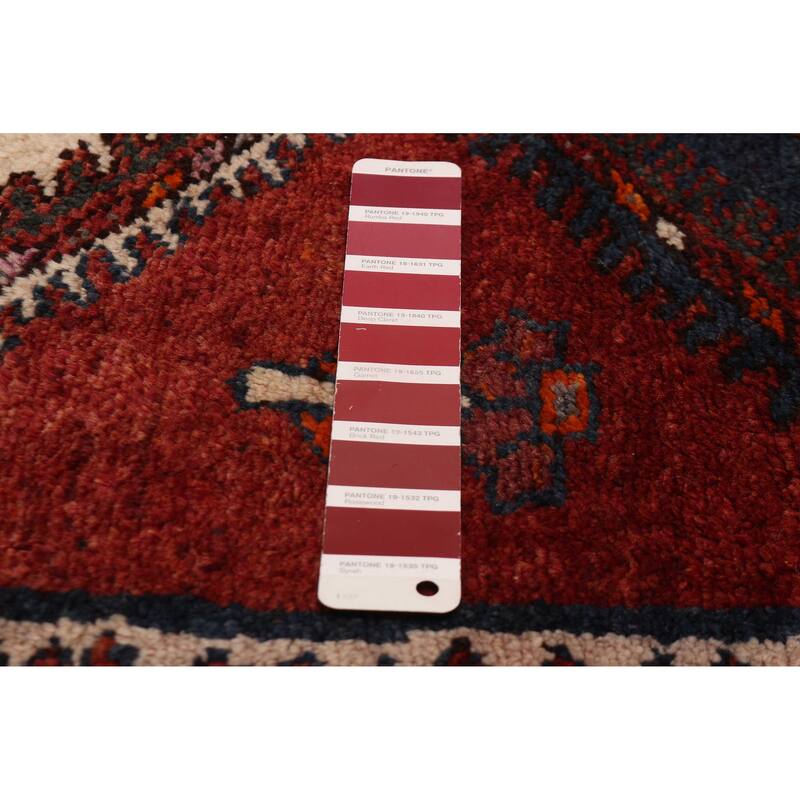 ECARPETGALLERY Hand-knotted Melis Vintage Dark Red Wool Rug - 4'8 x 14'5