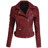 NE PEOPLE Women's Fitted Faux Leather Jacket [NEWJ138]