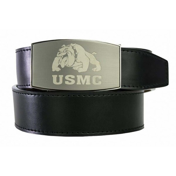 Nexbelt Marine Bulldog with Smooth Black Strap Leather Ratchet Belt
