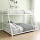 preview thumbnail 4 of 6, Durable Twin Over Full Bunk Bed with Removable Stairs, Heavy Duty Metal Frame with Safety Guardrails