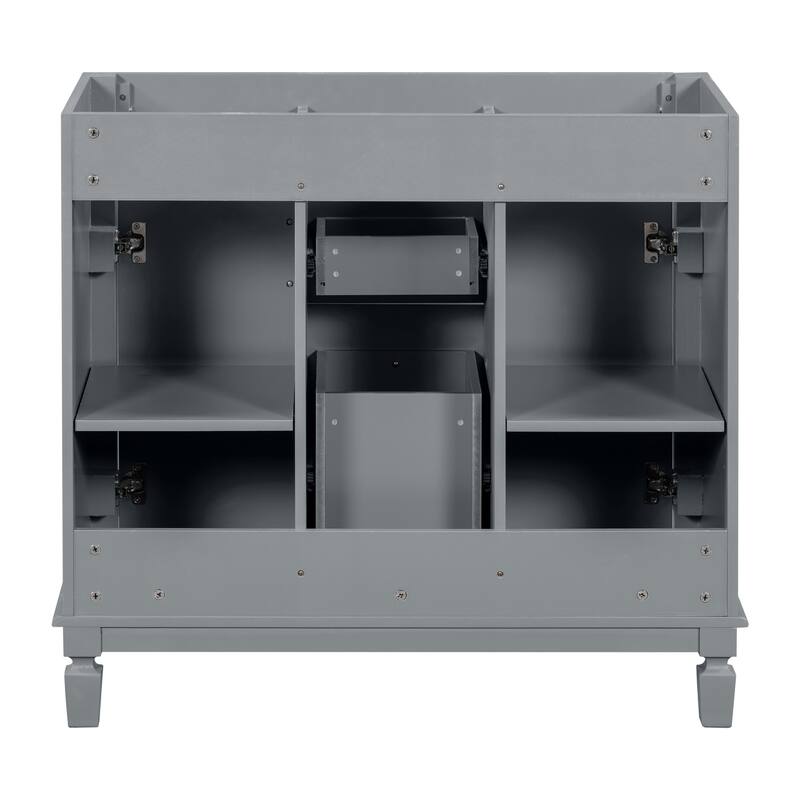 Roomfitters 36 Inch Bathroom Vanity without Sink, Freestanding Cabinet with 2 Soft Closing Doors and 2 Drawers