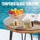 preview thumbnail 30 of 45, 3 Piece Outdoor Wicker Furniture Patio Bistro Set With Cushions for Porch Poolside Garden - 21.2"L x 23.6"W x 31.5"H