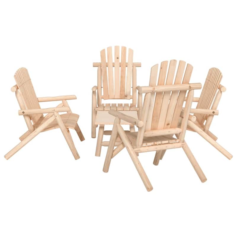 vidaXL Patio Furniture Set Outdoor Patio Lounge Set Chair Solid Wood Spruce