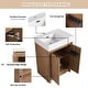preview thumbnail 16 of 61, BNK 24/30/48/60 inch Freestanding Resin Sink Bathroom Vanity with Soft Close Door and Adjustable Shelf