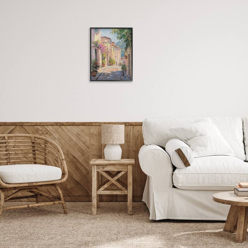 Stupell Cobblestone Path City Architecture Framed Giclee Art Design By Nini Art