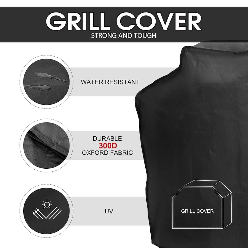 Royal Gourmet 58" Oxford Polyester Cover, Water Resistant, Black