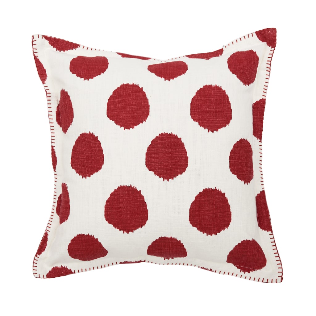 20" x 20" Ruby Dot Printed Throw Pillow