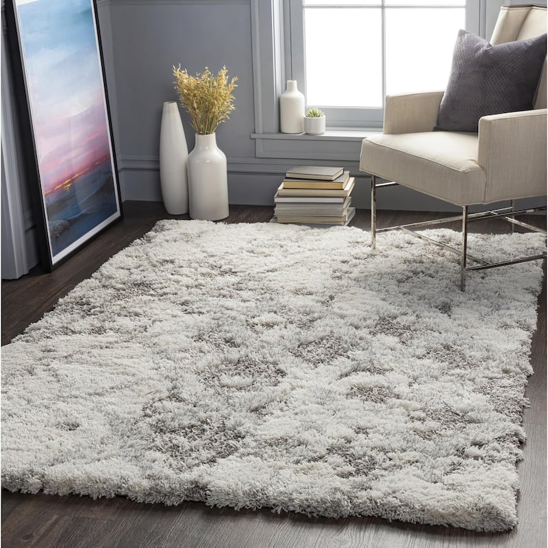 Livabliss Alta Shag Casual Abstract Area Rug - Medium Grey - 8' 10" x 12' - Rectangle