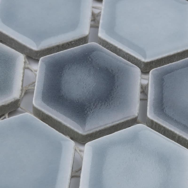 Merola Tile Hudson 1" Hex Stillwater 11-7/8" x 13-1/4" Porcelain Floor and Wall Tile