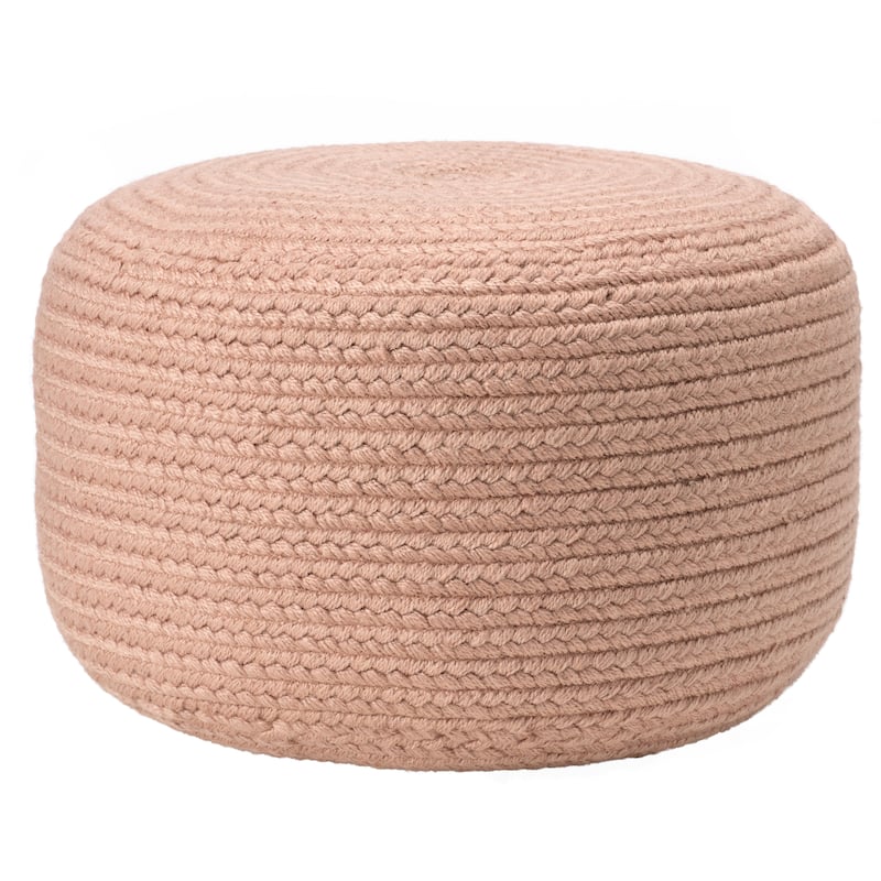 Santa Rosa Indoor and Outdoor Cylinder Pouf - 18"X18"X12" - Blush
