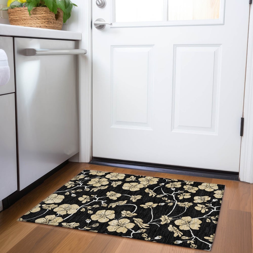 Premium Washable Super Soft Modern Floral Mayfield Rug