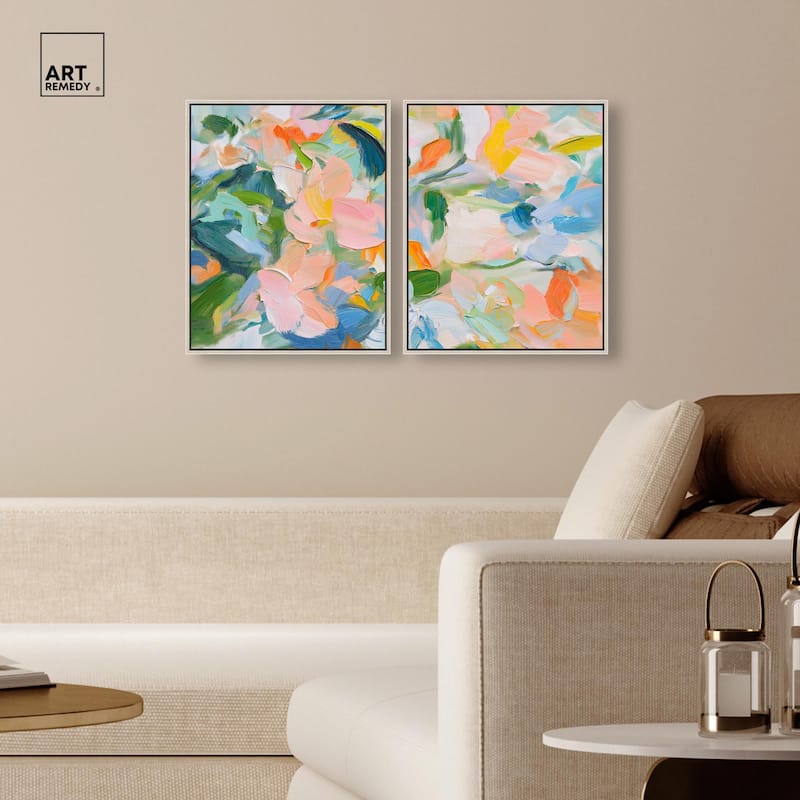 Chromatic Layers Canvas Set of 2 by Art Remedy
