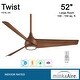preview thumbnail 18 of 18, Minka Aire Twist 3 Blade 52 Inch LED Indoor Ceiling Fan